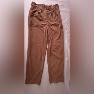 Halara high waisted buttoned front corduroy pant, brown